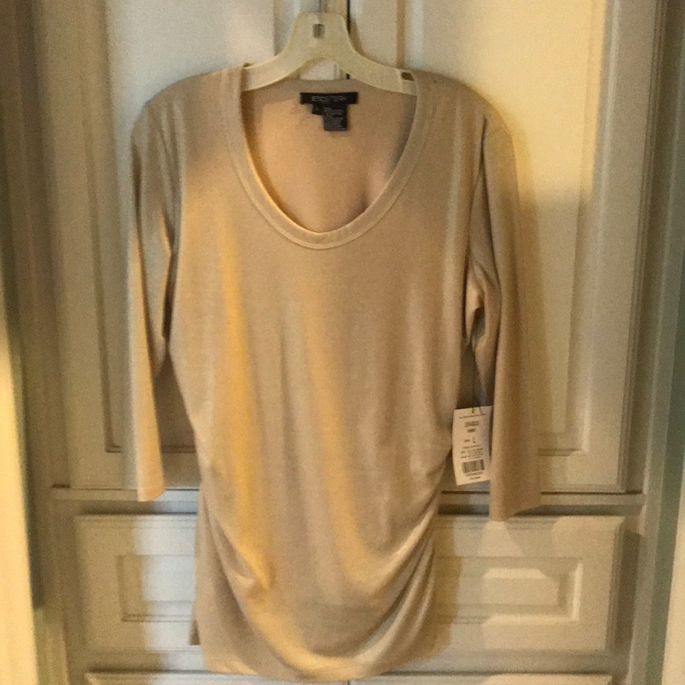 Metallic ruched blouse